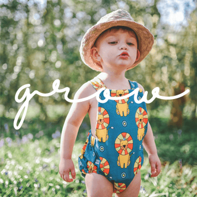 'Grow' - Circus Lion Print Bubble Romper