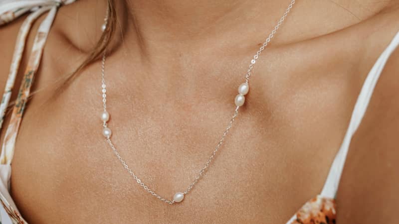 Freshwater Pearl Spaced Necklace