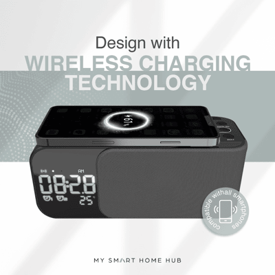 Wireless Charging Bluetooth Speaker With Alarm Clock