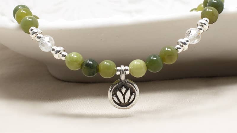 Jade Lotus Bracelet