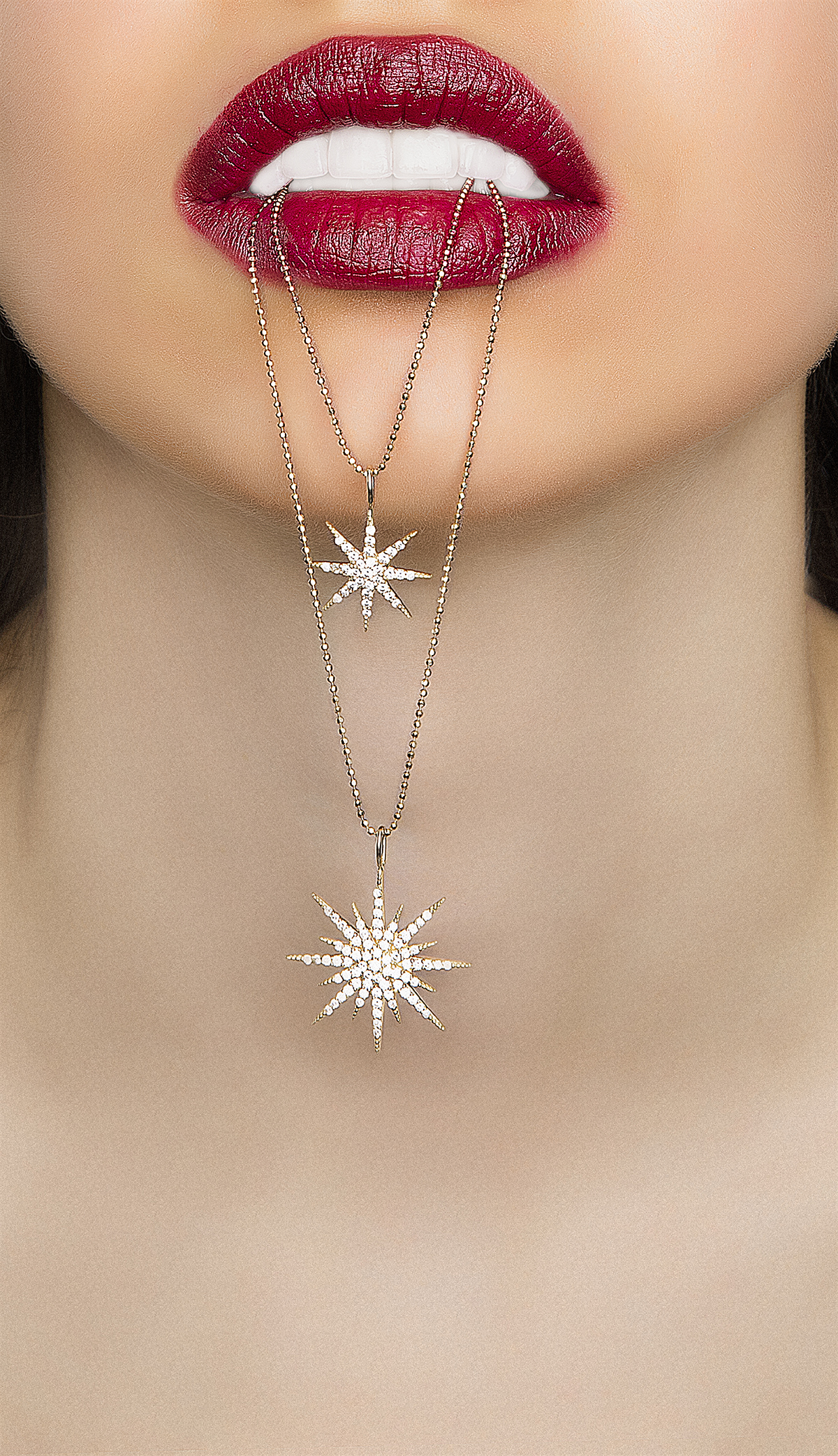 Mini & Maxi Supernova Pendants on Our Beluga Infinity Chain