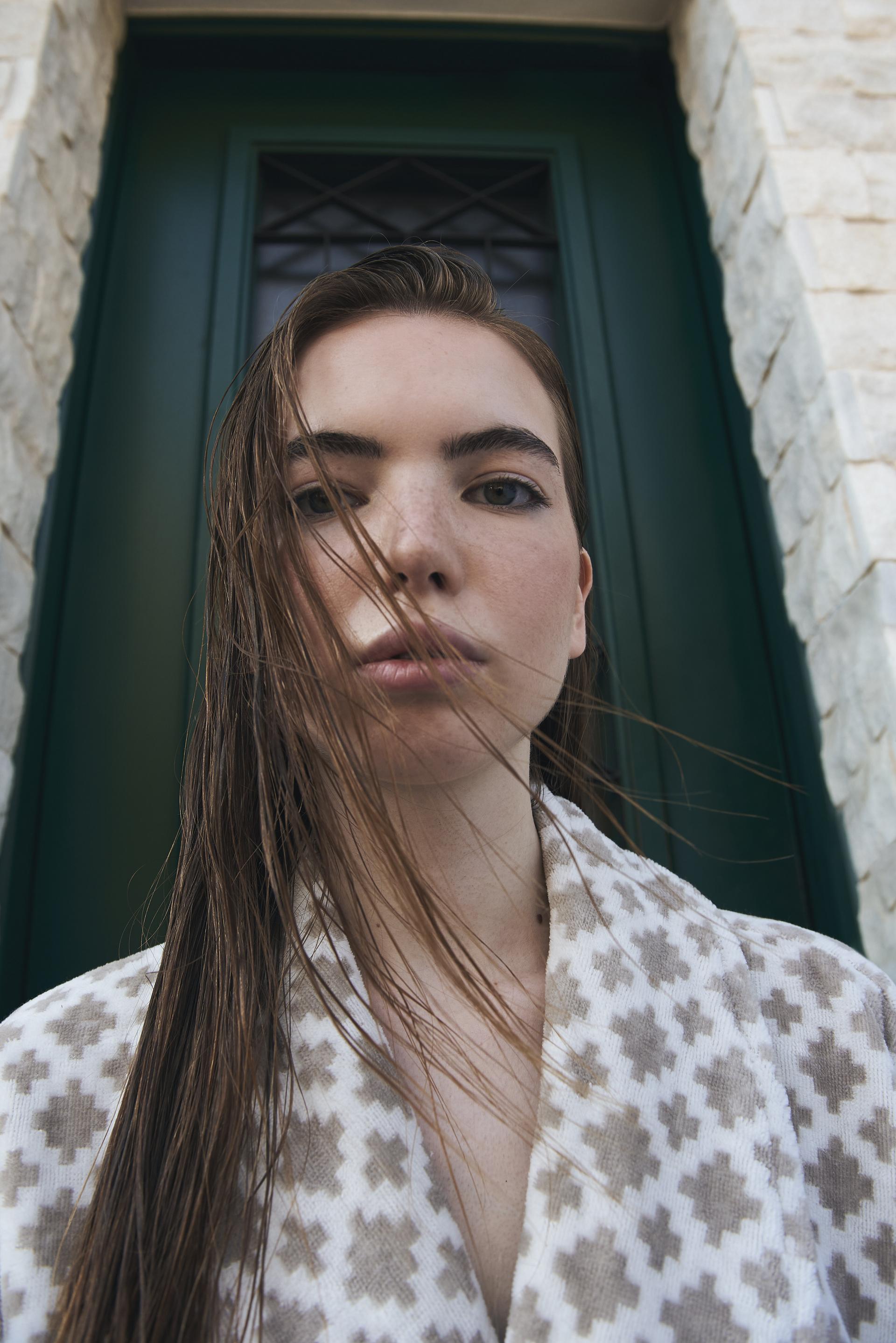 Our Velour Pixel bathrobe