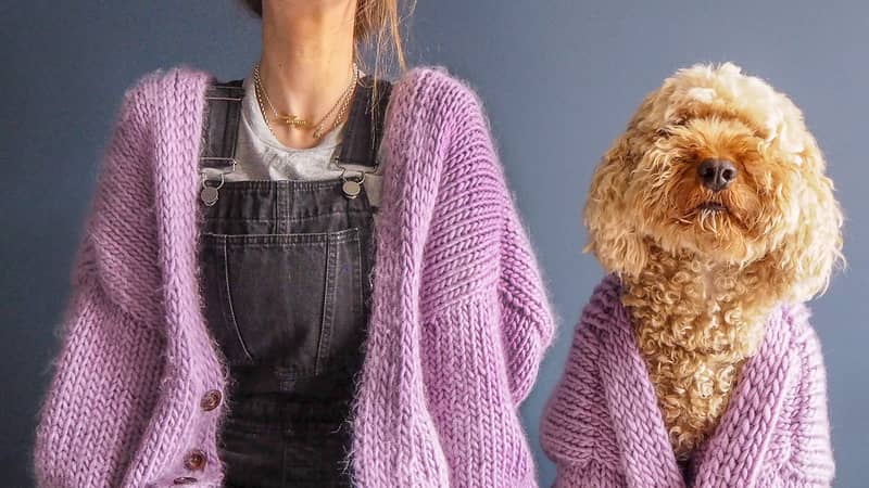 Lauren Aston Designs Chunky Knit cardigan, knit your own cardigan in super chunky wool
