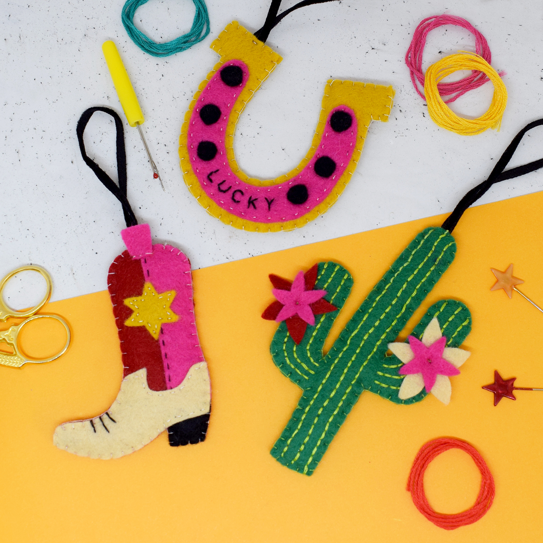 Country and Western Felt stitching set