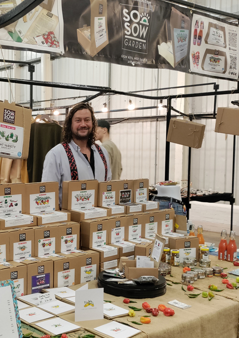 me selling at the famous Truman Market