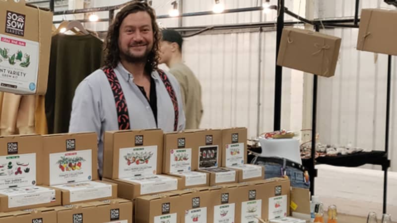 me selling at the famous Truman Market