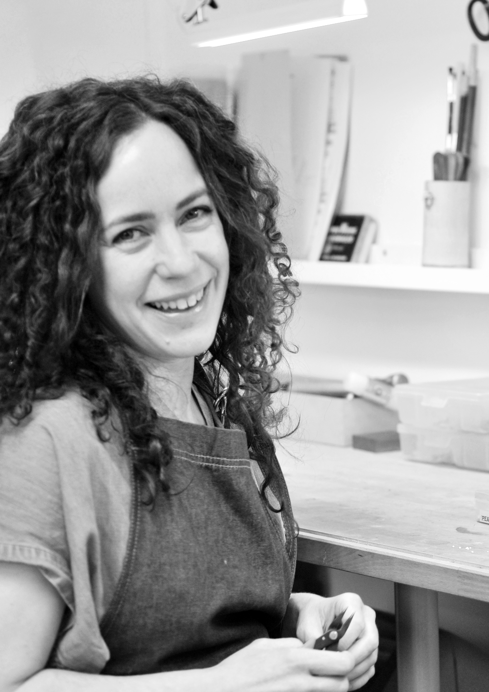 Kate at work in the studio