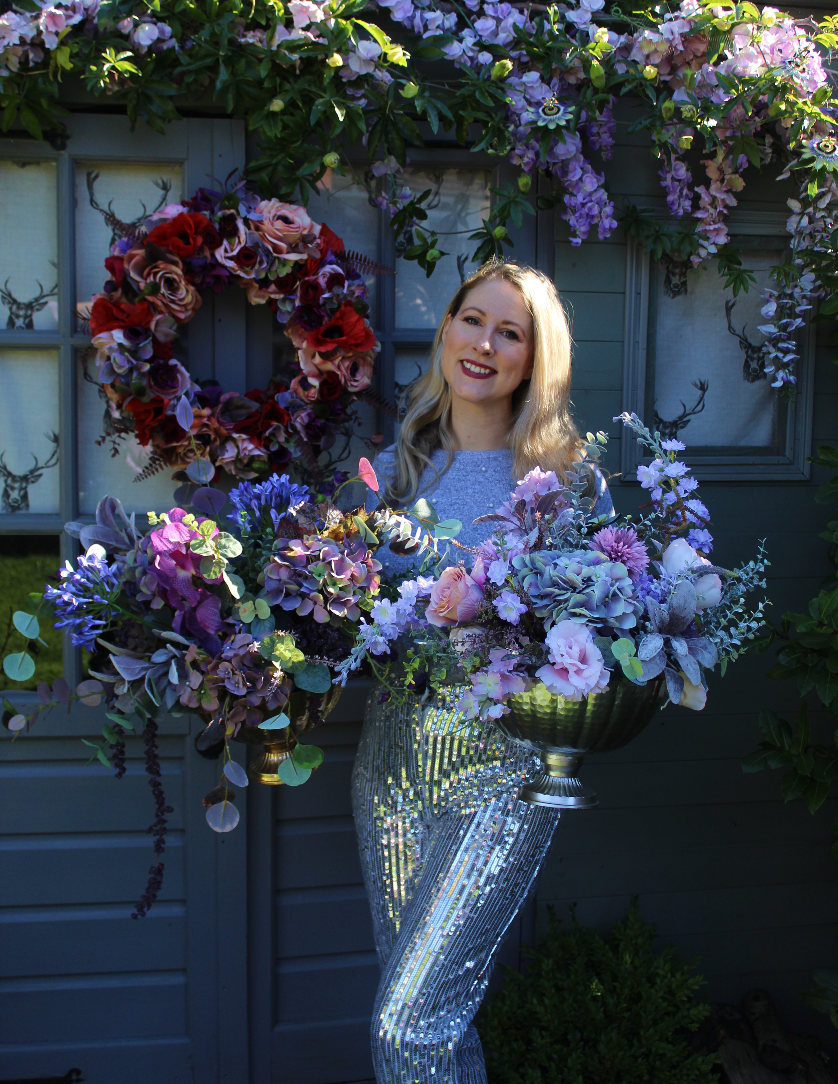 Me and a selection of flowers.