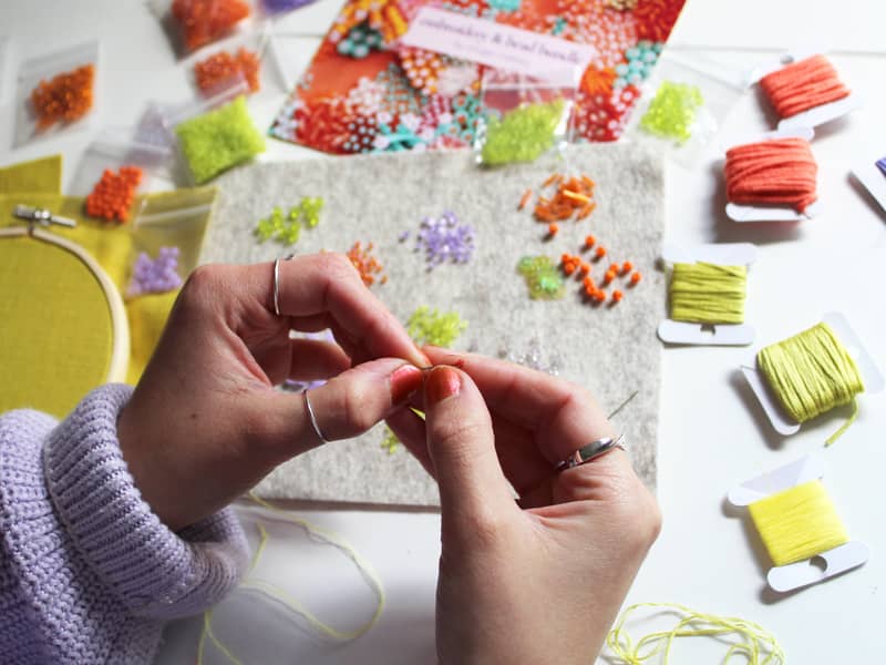 bright embroidery bead bundle