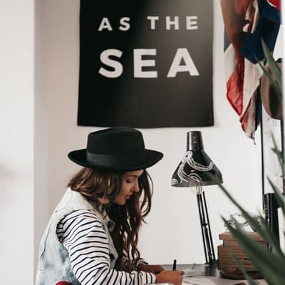 Art Disco Co-founder Marie in the studio