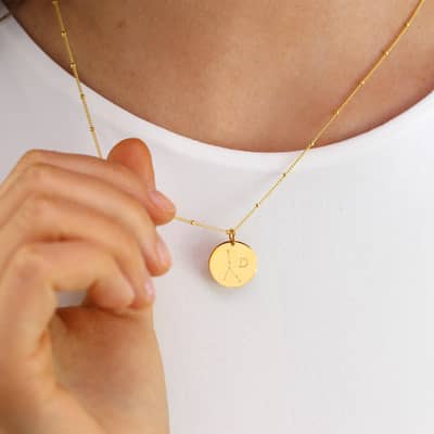 gold plated sterling silver constellation initial necklace 12-24 inch