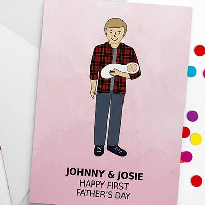 design your own dad first father's day card