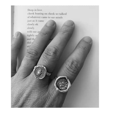 Silver wax seal rings