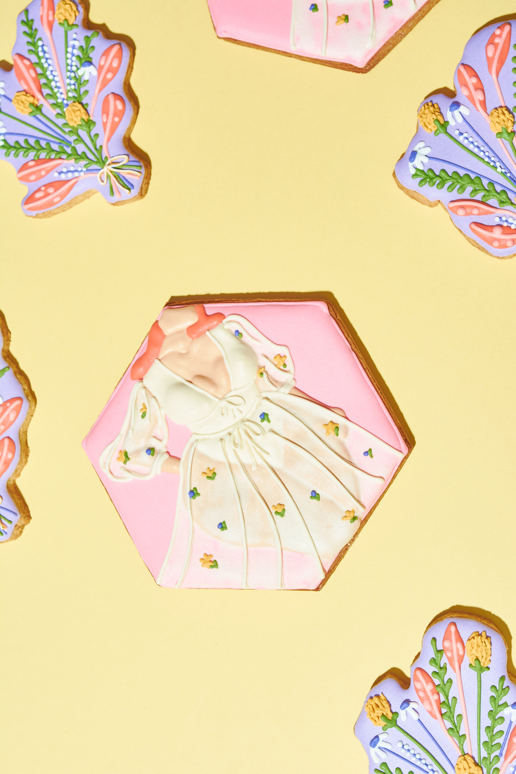 Wedding themed biscuits