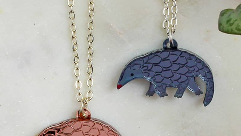 pangolin charm necklaces