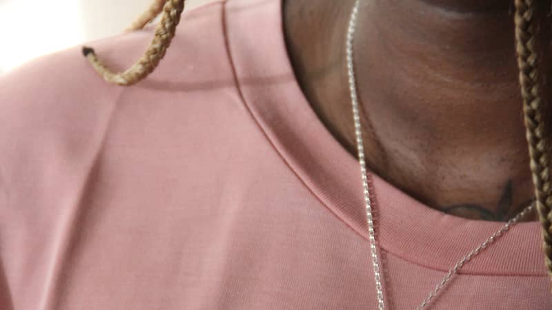 The empress queen silver pendant on model