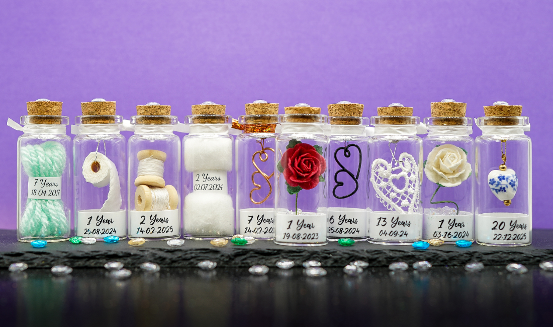 Miniature anniversary keepsake memento gifts