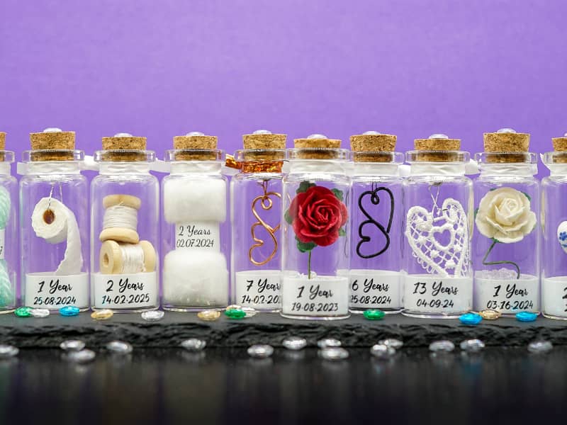 Miniature anniversary keepsake memento gifts