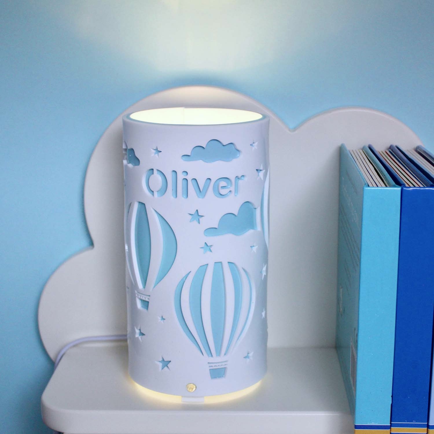 Personalised hot air balloon night light