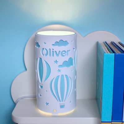 Personalised hot air balloon night light