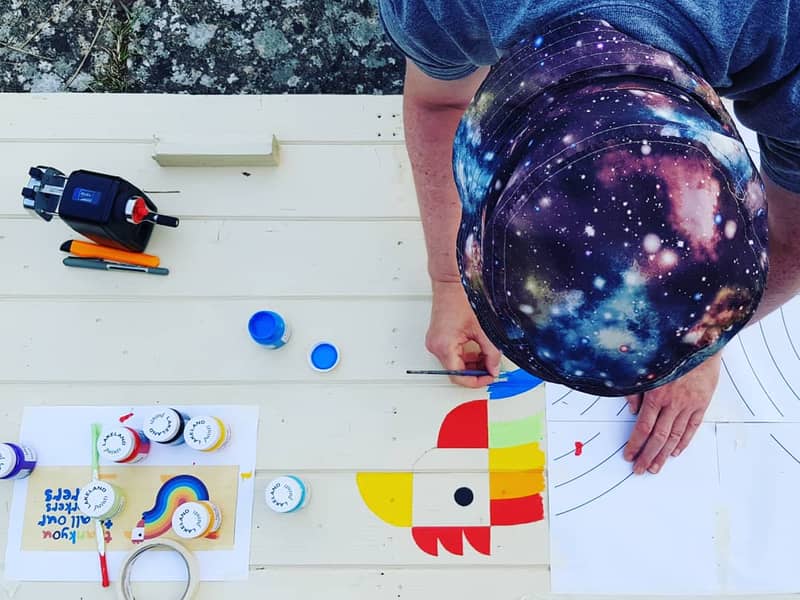 Lockdown thank you sign painted by Andy