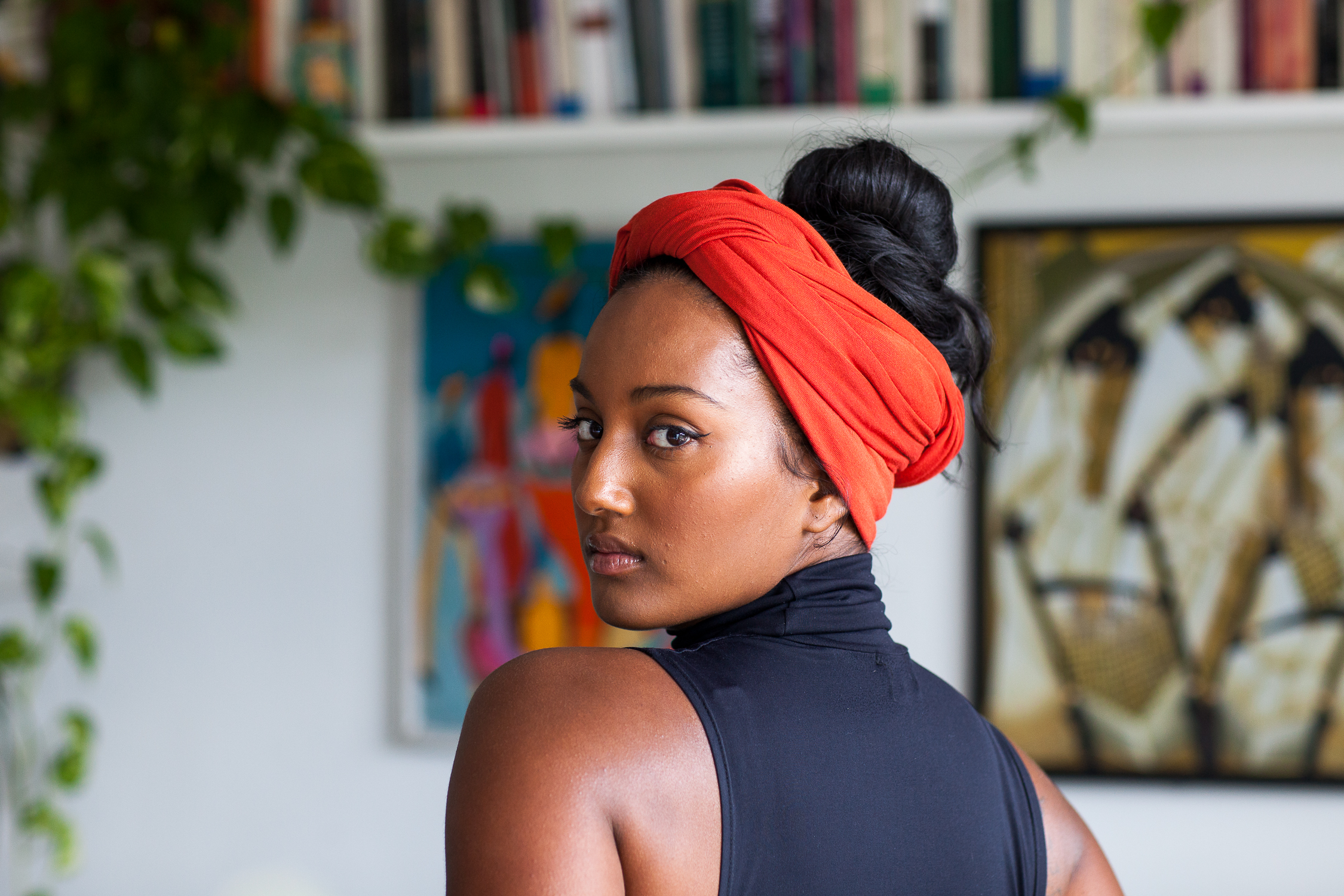 Woman in headwrap