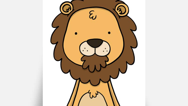 Safari Lion Print for Nursery / Playroom