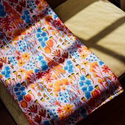 Floral printed fabric