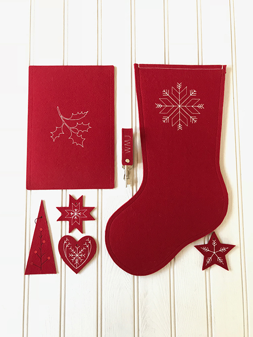 Felt Christmas stockings and decorations