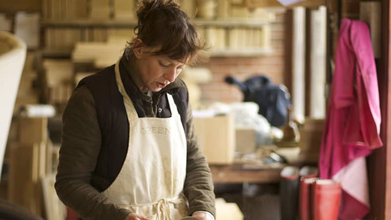 Marnie in the workshop