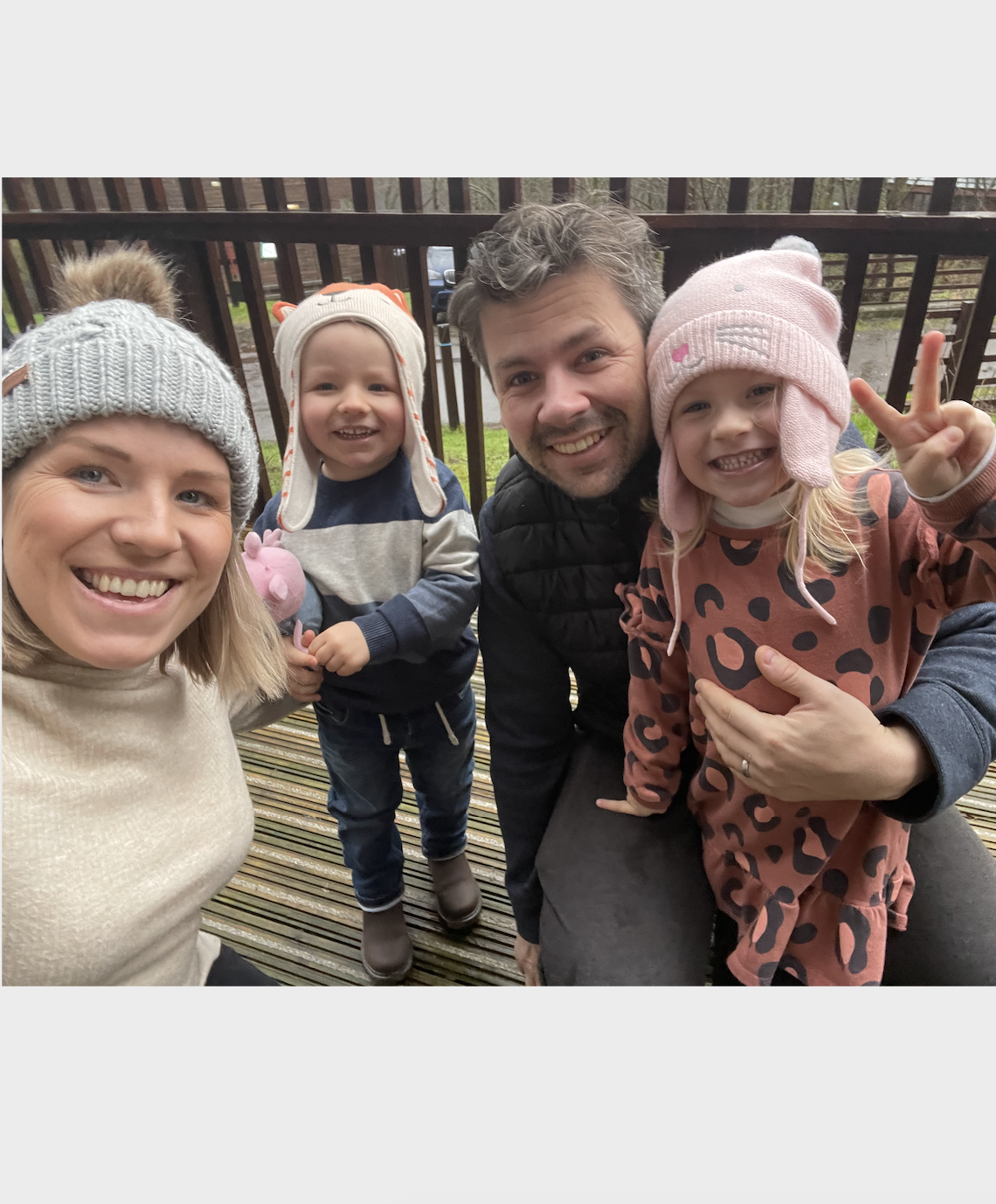 Family photograph of Bear & Rose family