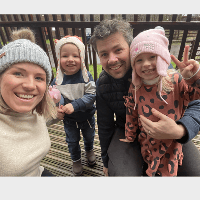 Family photograph of Bear & Rose family