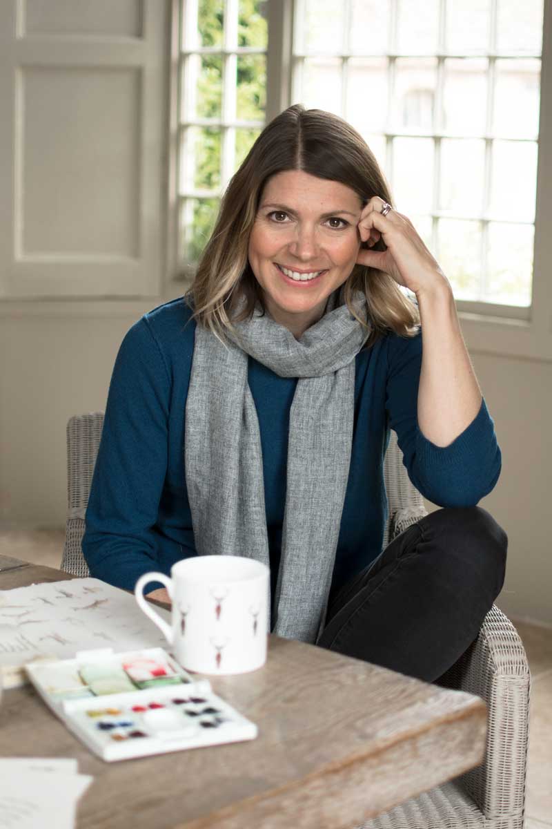 Designer Sophie Allport at her rural home in Lincolnshire