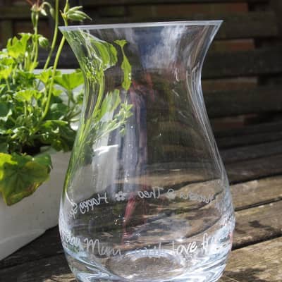 Personalised Glass Posy Vase
