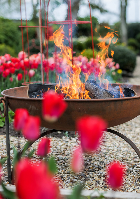 Plain Jane fire pit rusted