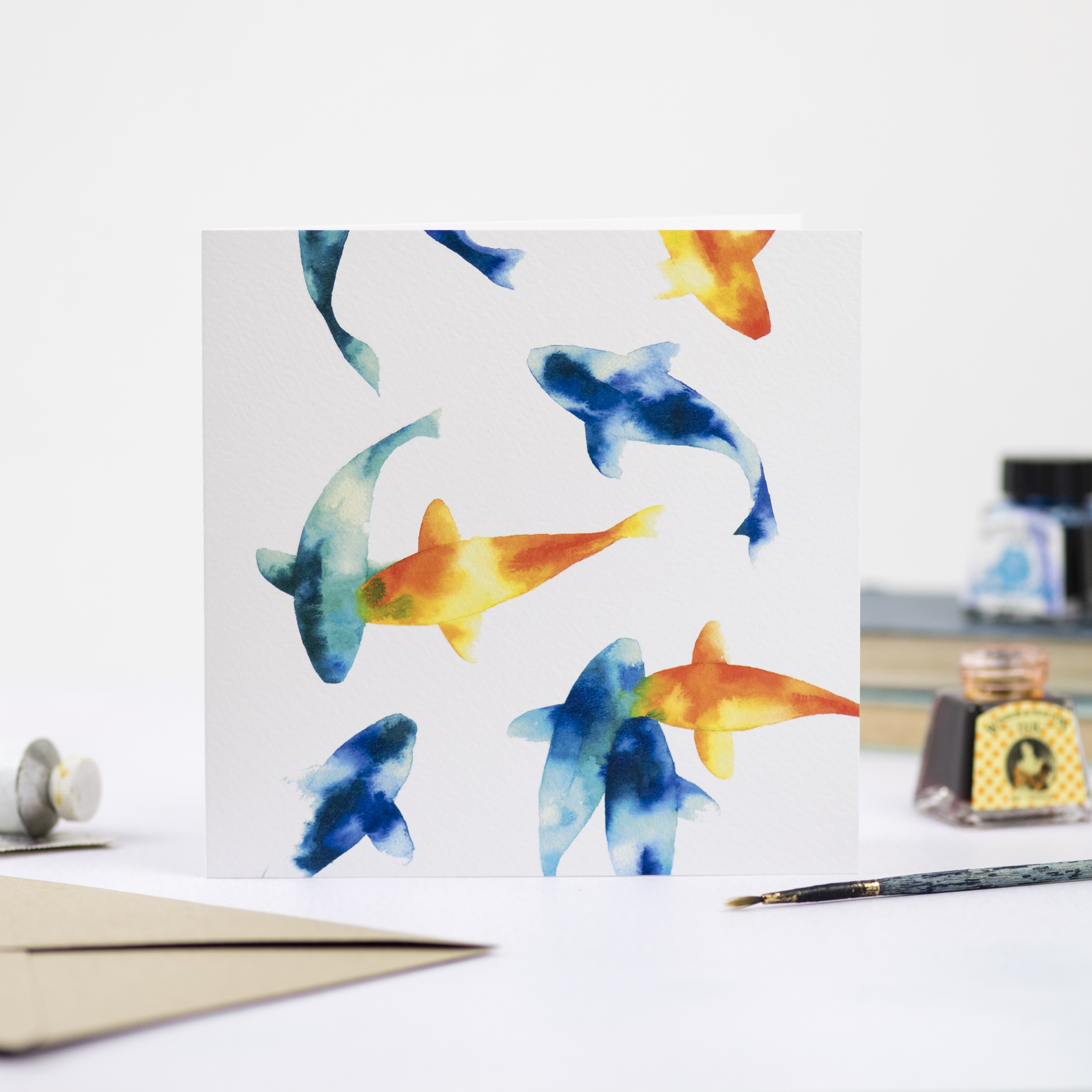 Koi greeting card