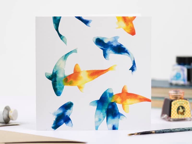Koi greeting card