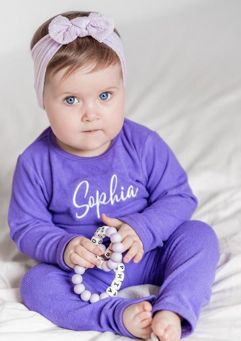 Personalised child loungewear summer set