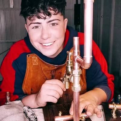 copper pipe drink dispenser the brass one