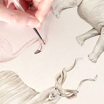 The home of hand painted animals and beautiful pastel colours Flamingo and Bear