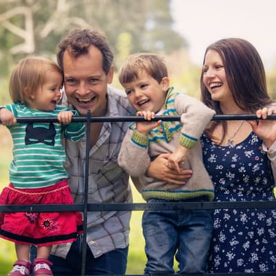 Becky Gilbert and her family