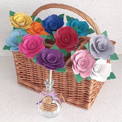 Personalised Linen Fabric Postcard