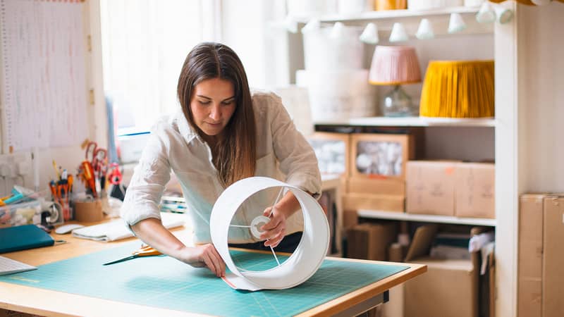 Lume Lighting - lampshade making