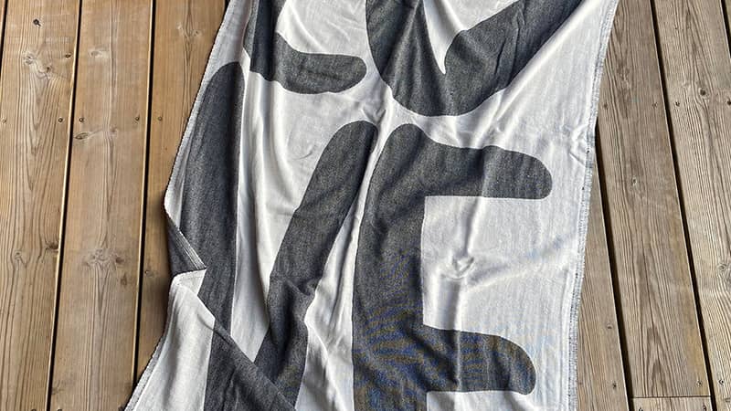 Double layer, handmade cotton beach and bath towel and throw.