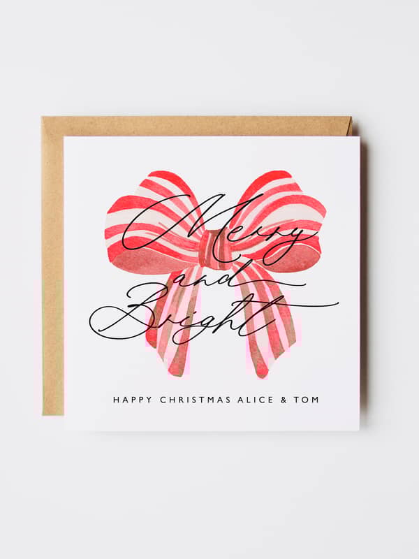 christmas bow card