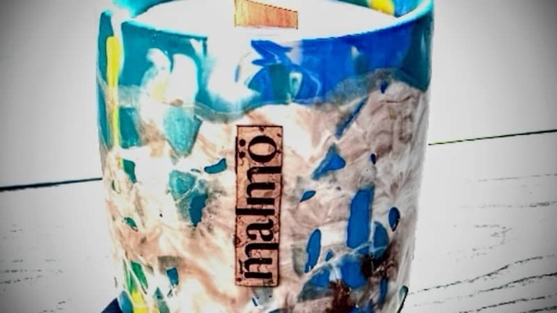 Malmo 'Beach' Inspired Hand- Crafted Refillable Candle Pot