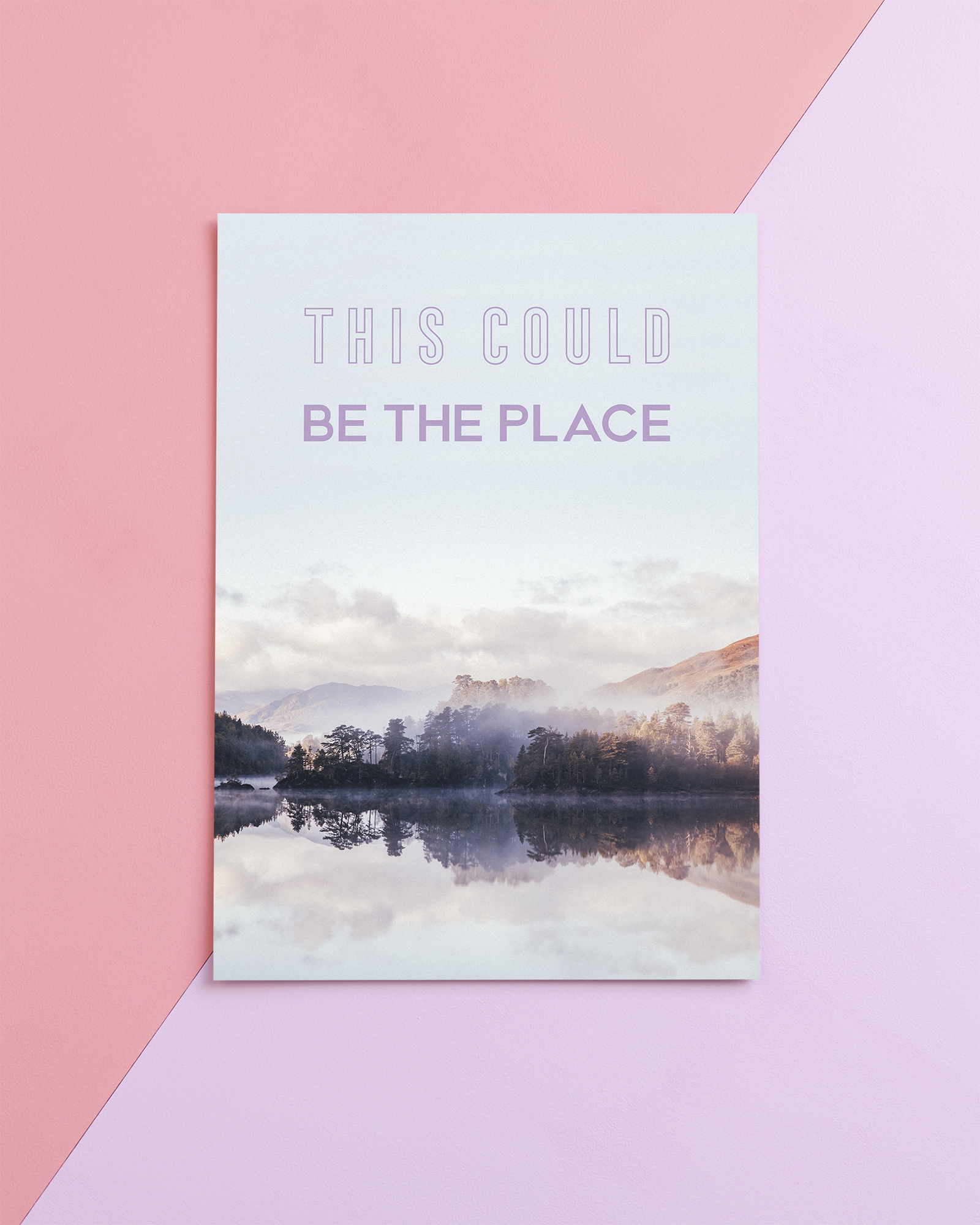 Neon Gray This Could Be the Place Art Print