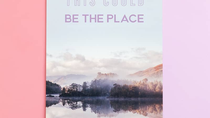 Neon Gray This Could Be the Place Art Print