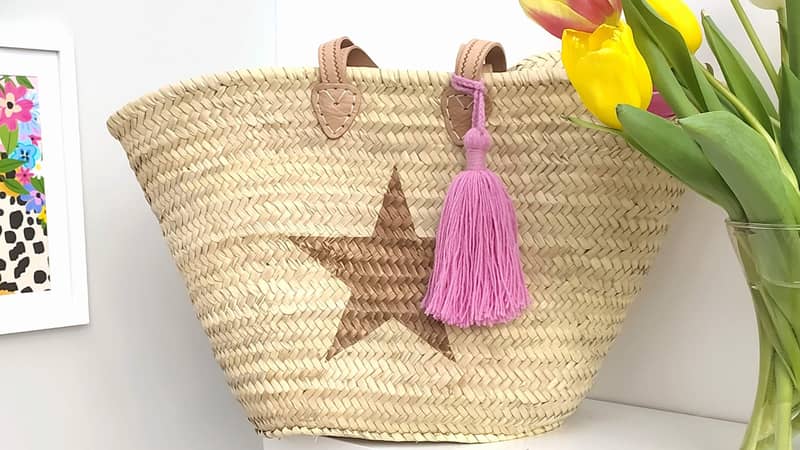 STRIPE MONOGRAM BASKET