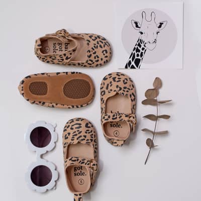 leopard print baby and toddler shoes